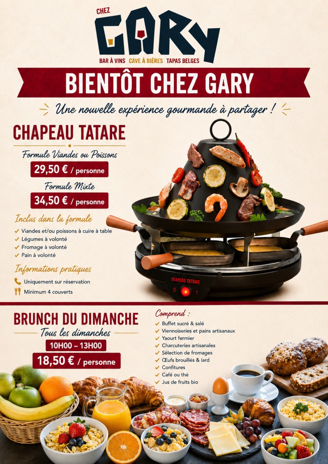 Présentation du brunch Chez Gary