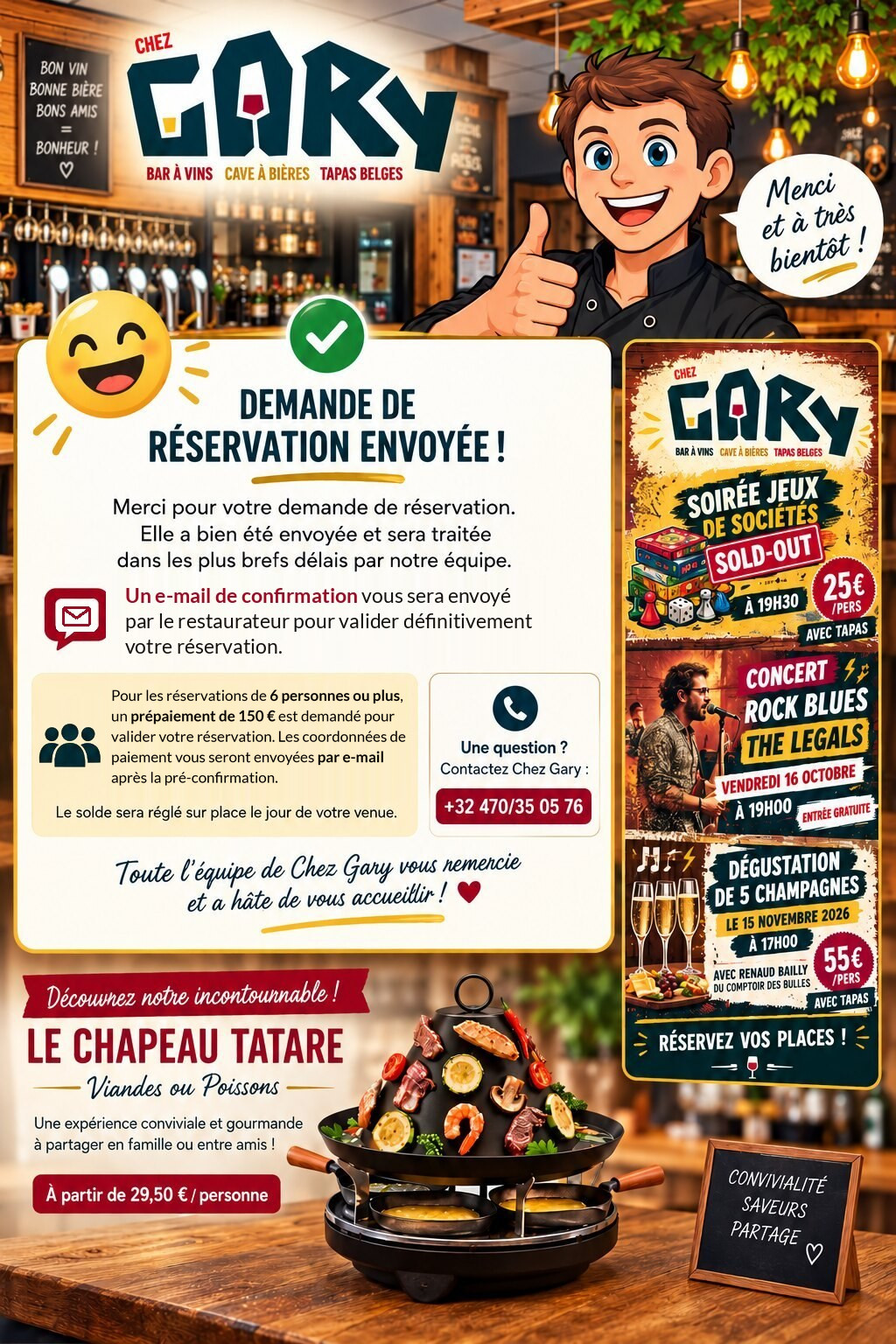 Confirmation Chez Gary